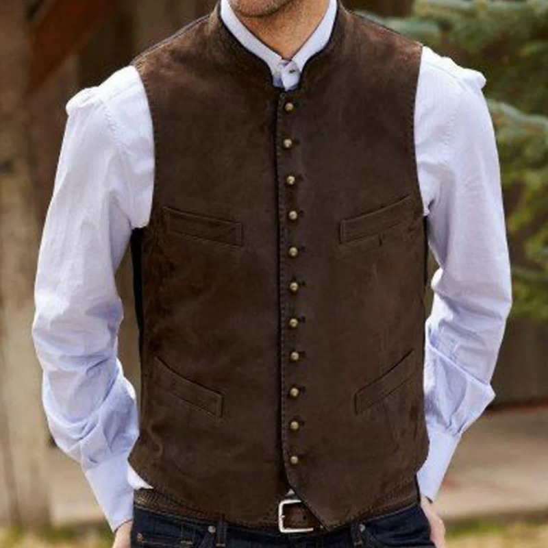 Formal Waistcoat Vest - Gilet da uomo in velluto scamosciato