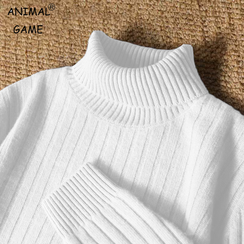 Turtleneck Sweater Men - Animal Game Maglione lungo a righe