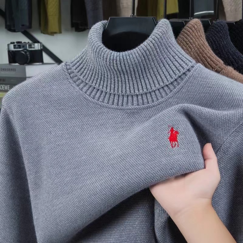 Turtleneck Sweater Men - Maglione di velluto di marca di