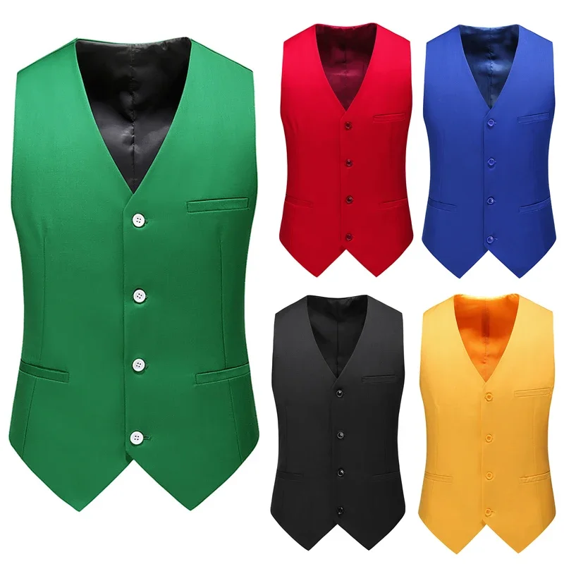 Formal Waistcoat Vest - 17 colori Boutique Moda Casual Tinta