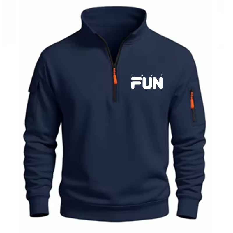 Mens Fashion Quarter Zip - Felpa da uomo con zip a