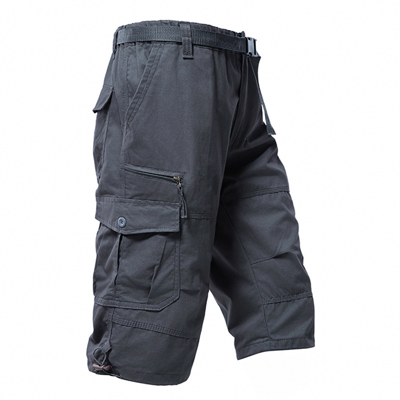Mens Fashion Workwear - Pantaloncini Cargo da Uomo in Cotone,