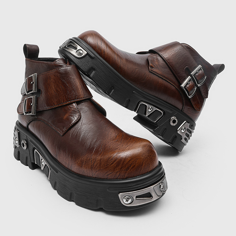 Queer Men'S Fashion - stivali con plateau punk goth moda