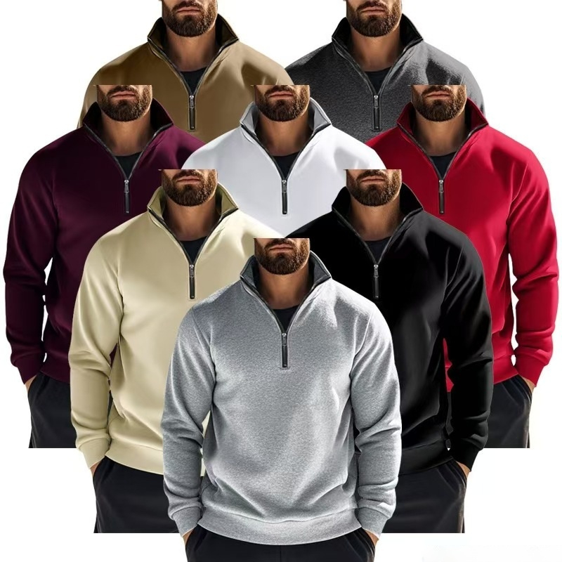 Mens Fashion Quarter Zip - Felpa con Mezza Zip per Uomo