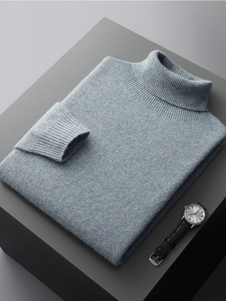 Turtleneck Sweater Men - Nuovi uomini 100% lana merino dolcevita