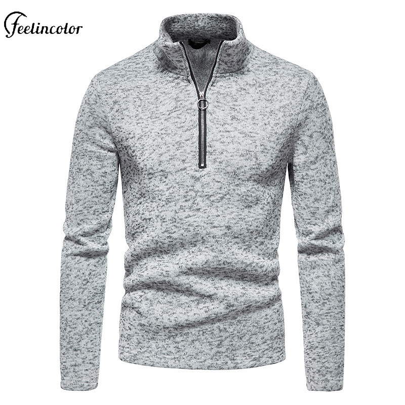 Mens Fashion Quarter Zip - Felpa dolcevita da uomo con zip