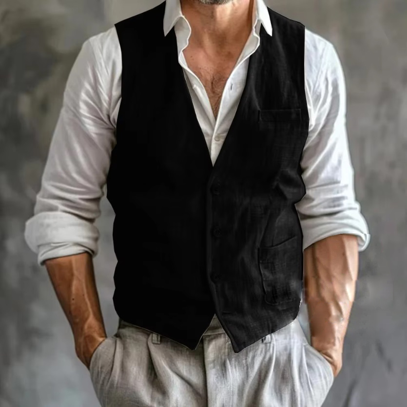 Gilet di lino da uomo Gilet es - Formal Waistcoat Vest recensione e prezzo