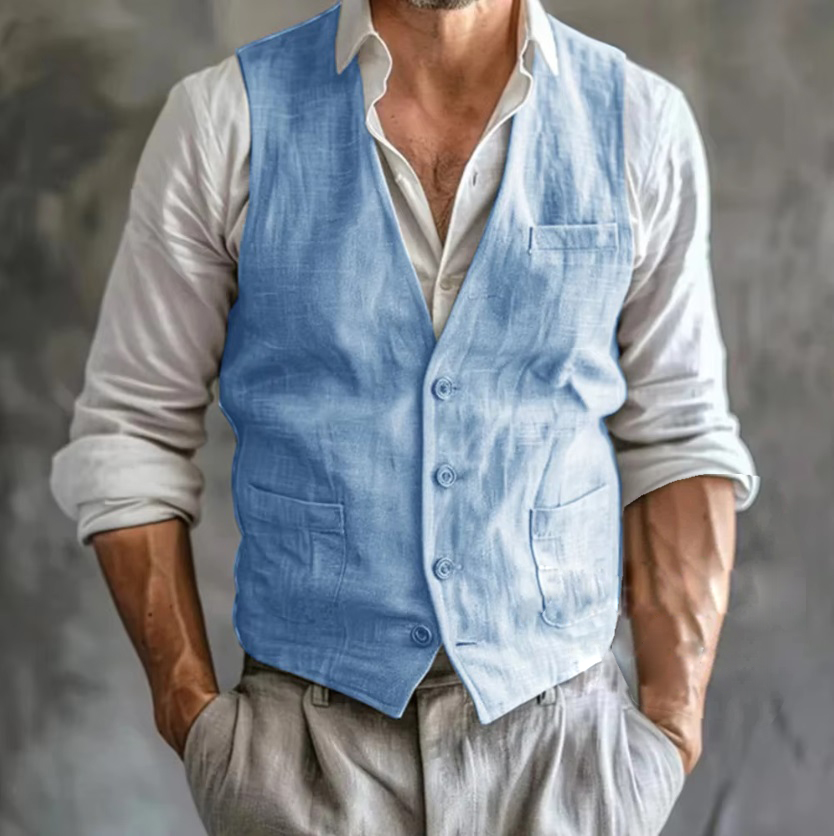 Gilet di lino da uomo Gilet es - Formal Waistcoat Vest recensione e prezzo