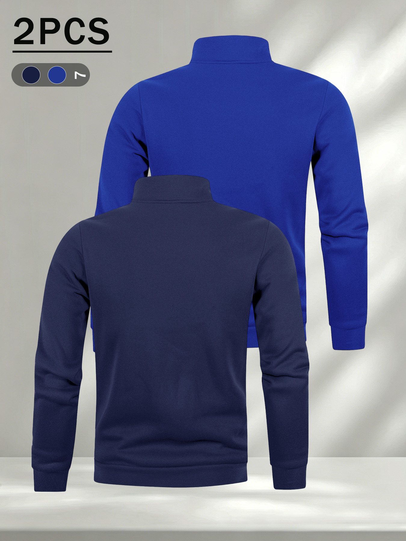 Confezione da 2 Felpe da Uomo  - Mens Fashion Quarter Zip recensione e prezzo