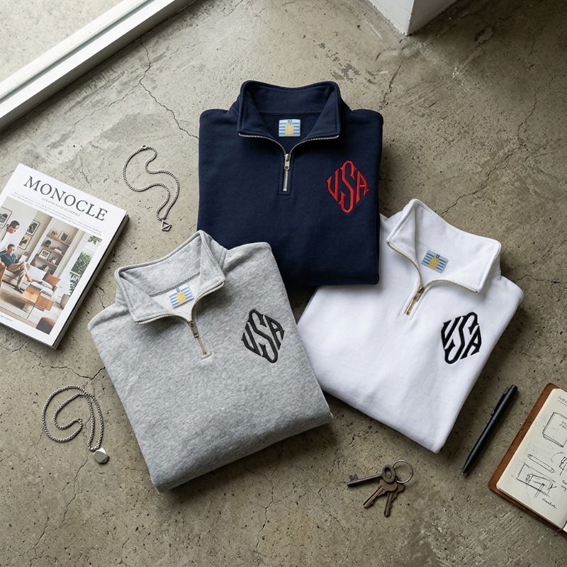 Felpa con Zip a un Quarto Y2K  - Mens Fashion Quarter Zip recensione e prezzo