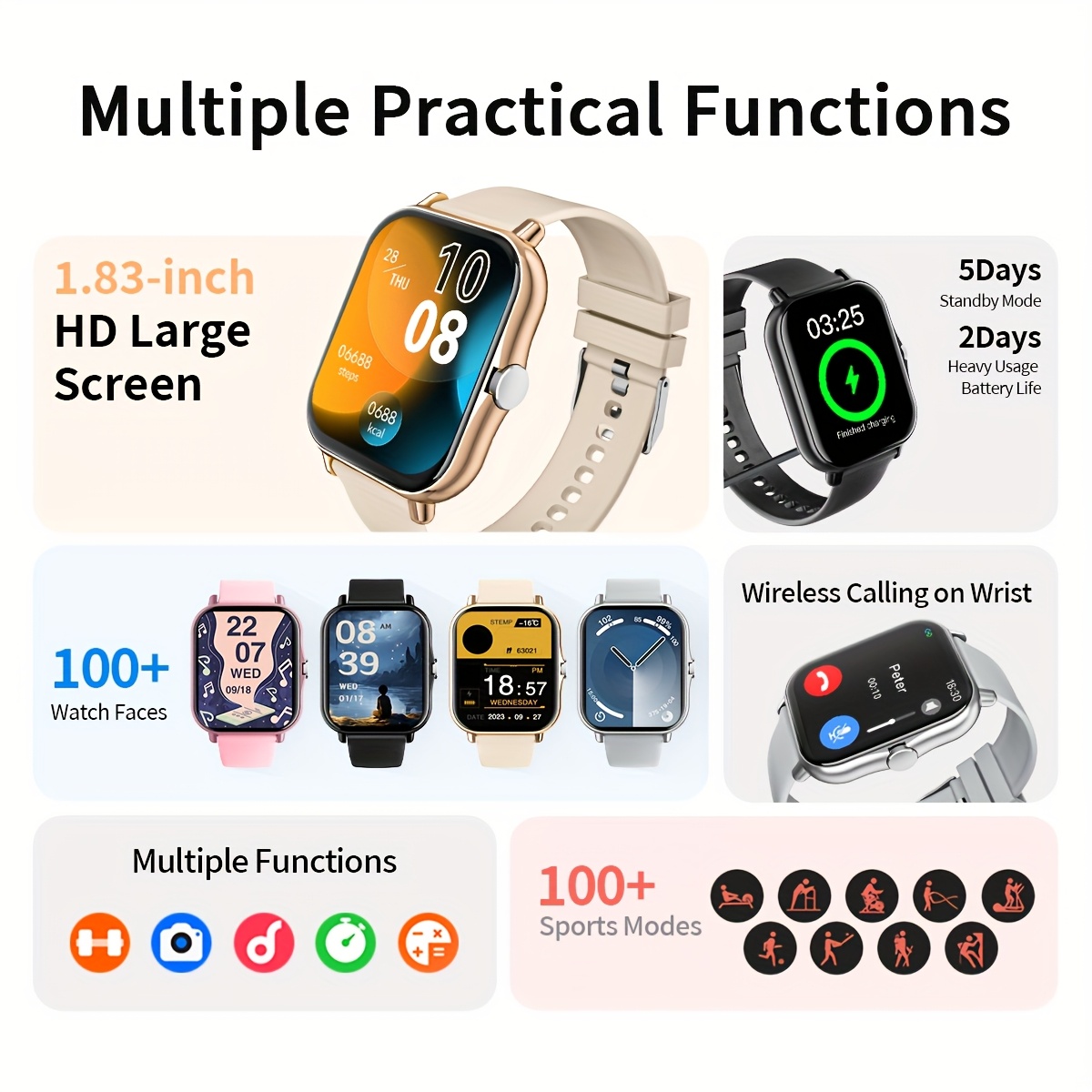 Smartwatch da 1,83 Pollici per - Men'S Fashion App recensione e prezzo